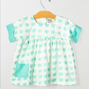 Hallmark Baby Teal Cups Wide Cuff Dress & Bloomers